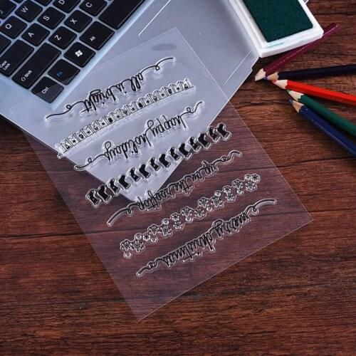 1PC Christmas Pattern Transparent Silicone Stamp For DIY Scrapbooking Album Cards Decoration Supplies