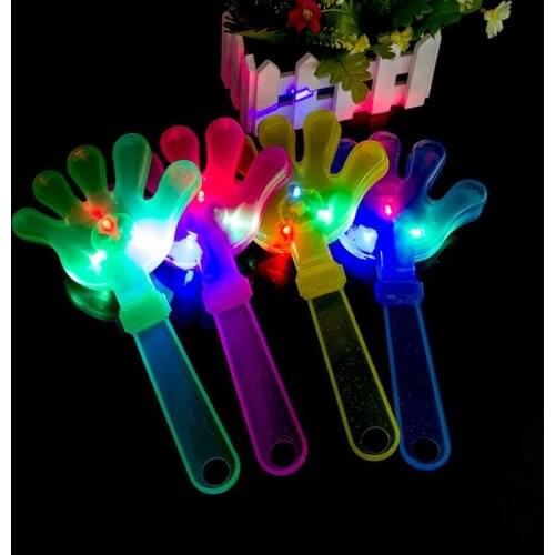 12Pcs Led Luminous Flashing Palm Adult Concert Performance Bar Party Props Supplies Halloween Christmas Children Gift Toy