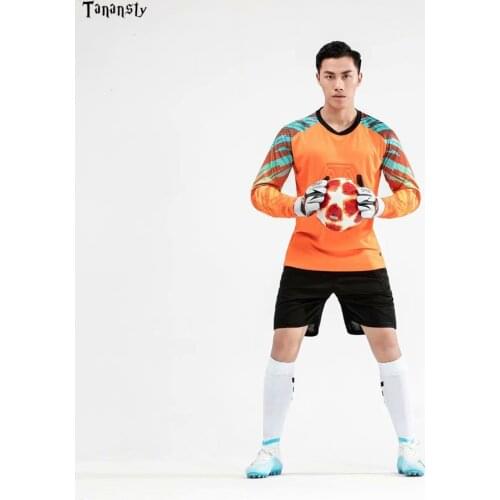 2021 New Soccer Goalkeeper kids Jerseys Men children customized team Doorman Football Pants sets Adult long sleeve Shorts sets
