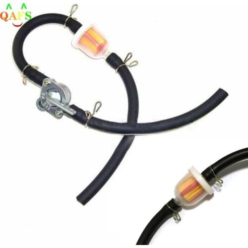 38cmx4cm Motorcycle Scooter Fuel Filter Tank Switch Oil Hose 50CC-150CC for Dirt Bike LL-MO-180 CE 77 Aubber + Aluminum