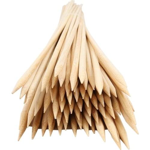 50pcs 23.5'' Bamboo Wood Skewers BBQ Tornado Skewer Large Natural Wood String Spiral Potato Skewers BBQ Accessories 60cm x 8mm