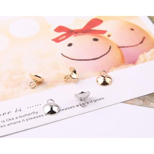 Diy alloy jewelry accessories bead glass ball holder flower hat pendant earring earrings hand-made pendant material pendant