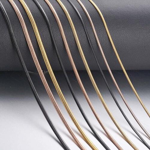 1 piece Width 1.5mm/2mm/2.5mm Snake Chain Necklace Men Women Stainless Steel Snake Necklace Wholesale Jewelry