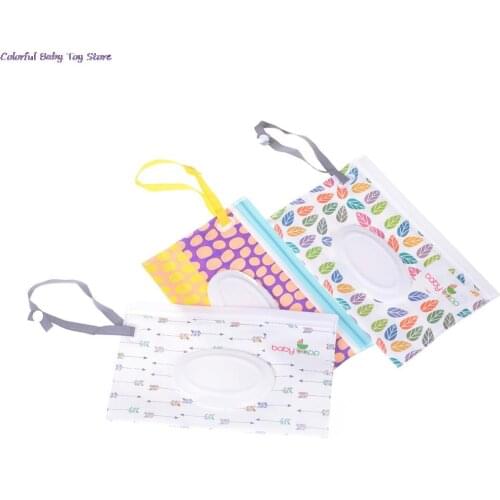 Wipes Carrying Case Wet Wipes Bag Clamshell Cosmetic Pouch Clutch And Clean Easy-carry -strap Wipes Container