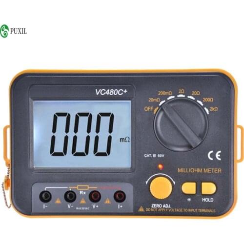 Millimeter Digital Meter High Precision Multimeter Milliohm Digital Multimeter Low Resistance Tester VC480C