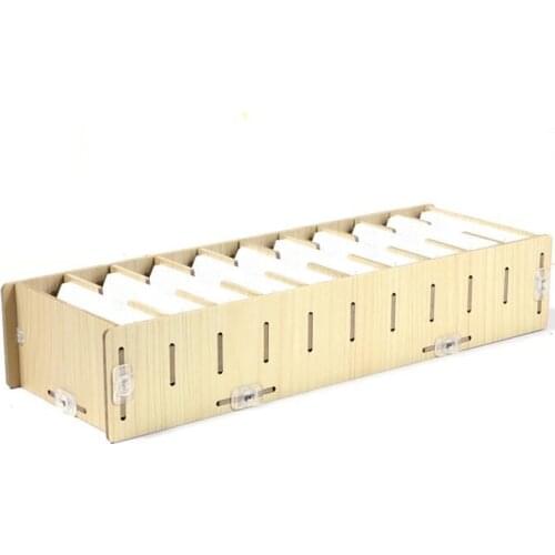 DIY Fine Wood Name Card Holder Name Card Stock Desk Organizer 600 Cards Divider Office Supplies Assembling Name Card Box