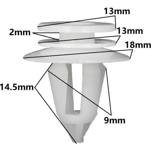 KA LI LI Door Panel Trim Retaining Clip 30 Pcs For Toyota White Snaps Fastener