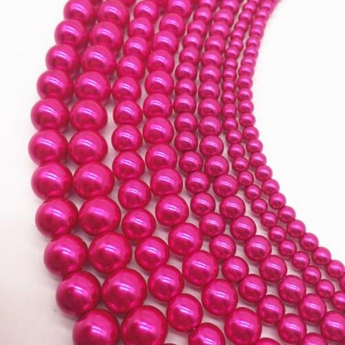Wholesale 4/6/8/10mm Round Ball Loose Glass Pearl Spacer Charm Beads DIY Jewelry Making #18