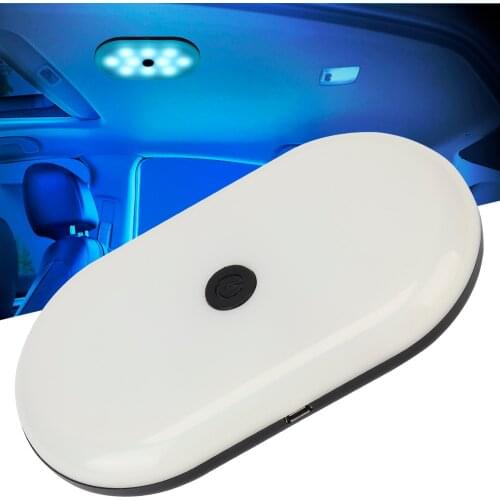 Square Touch Light LED Car Interior Reading Light Car Backseat Ceiling Roof Light Kits Magnetic LED Night Light Car-styling