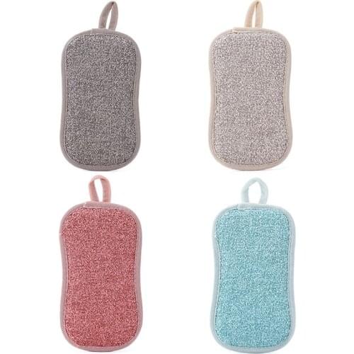 Magic Fiber Anti-grease Dish Cloth Washing Towel Kitchen Household Scouring Pad T3LE