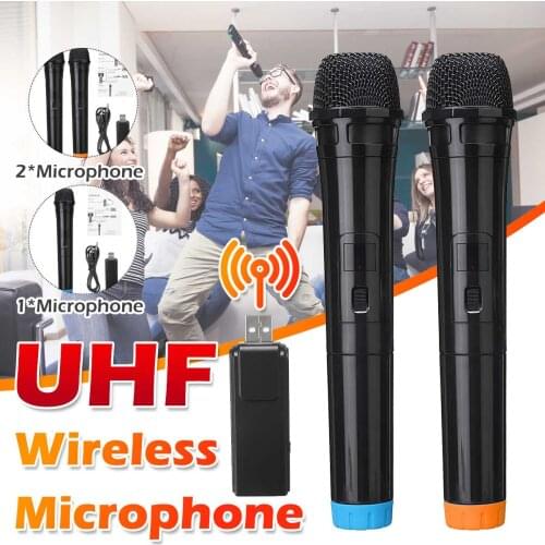 New Universal UHF Wireless Professional Handheld Microphone with USB Receiver For Karaoke MIC For Church Performance Amplifier