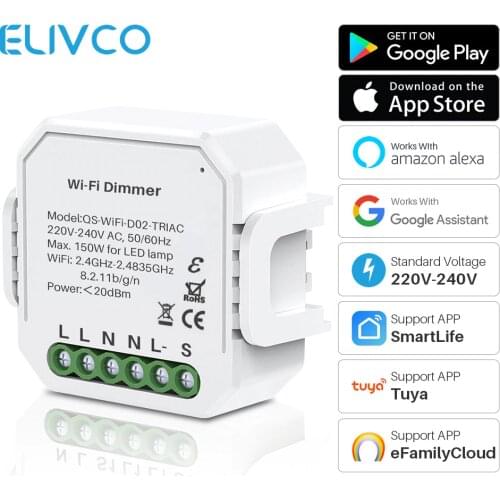 Mini Smart Home Wifi Switch Dimmer Diy Breaker Automation Module Tuya Smart Life APP Remote Control Works With Alexa Google Home