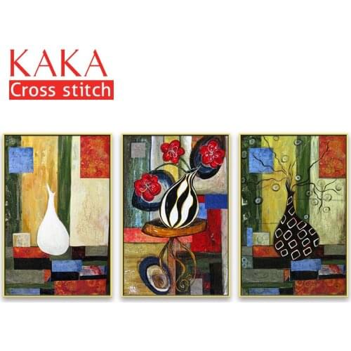 Cross stitch kits,Embroidery needlework sets with printed pattern,11CT-canvas for Home Decor Painting,Flowers Full NCKF152