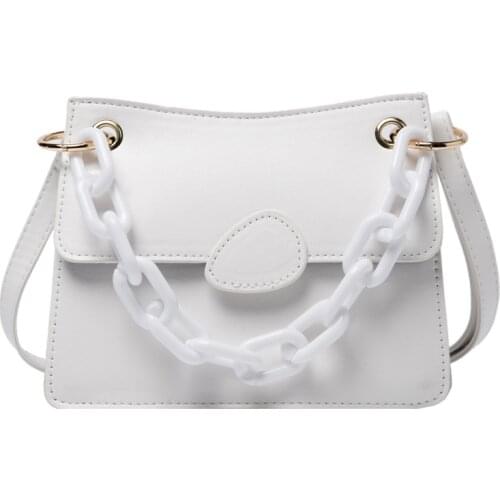 New Trendy Shoulder Crossbody Bag Fashion Causal Messenger Bag Solid Color Chain Handbags for Women Simple Ladies Tote Bag