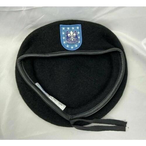 New US Army Infantry Regiment black Beret 82nd Airborne Division Badge Military Hat Military Cap