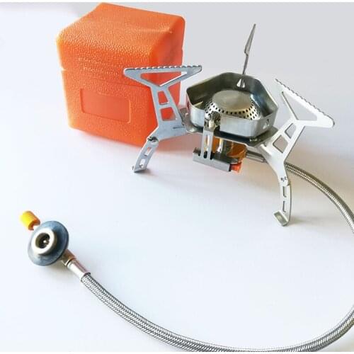 Brand New design Outdoor Folding Butane Split Gas Stove Camping Hiking Picnic 3500W Wind Proof Igniter Furnace Camping Gas Stove