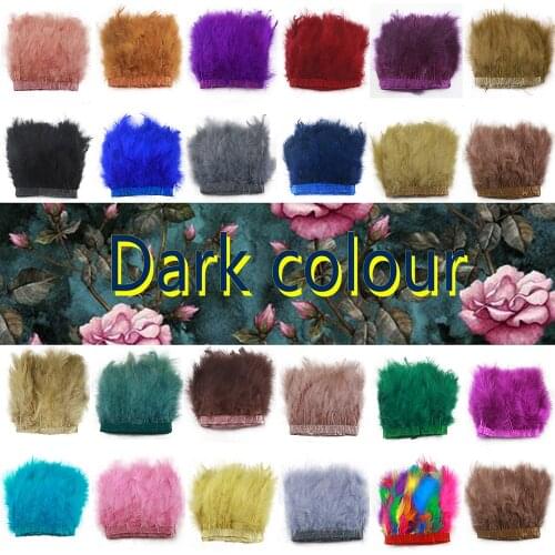 Wholesale Dark colour 2 meter Marabou Feather Trim Fringe for Crafts Sewing Dress Plumes Party Decorations