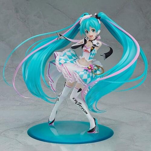 Original Good Smile Hatsune Miku Figure Gsc Vocaloid Racing 2019 Ver. 21Cm Pvc Anime Figurine Model Collection Toy for Girl Gift