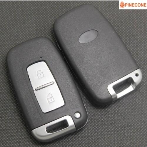PINECONE for HYUNDAI IX35 ELANTRA SONATA 8 SANTAFE Car Key Case 2 Button Remote Smart Key Shell Cover Fob With Uncut Blade