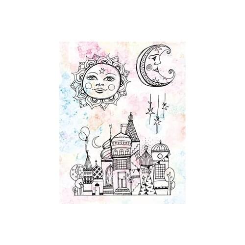 Castle Clear Silicone Stamp / seal for DIY Scrapbooking / Album Decorative Clear Stamp Sheets A266