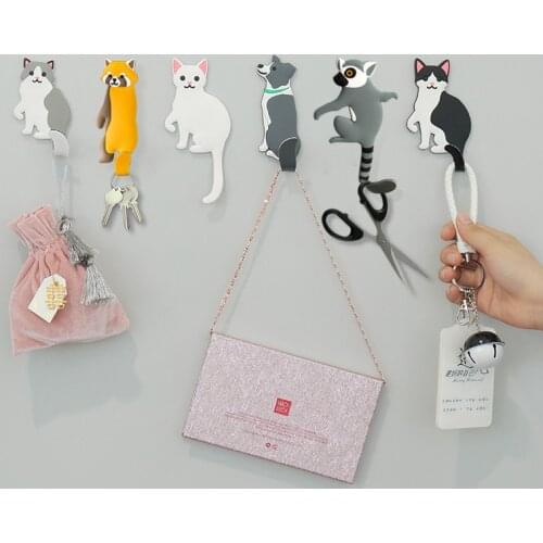 Home hook Fridge Hook Lovely animal Hook Key Wall Crochet Holder Removable Kitchen Hooks Home Decor key holder wall hook