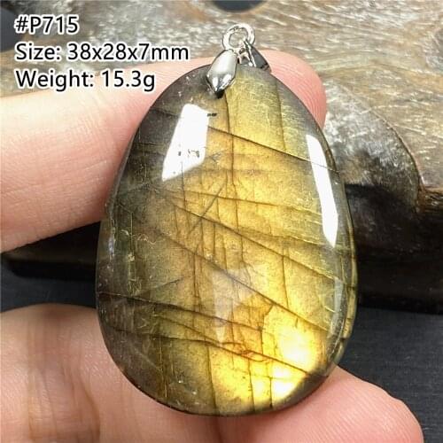 Top Natural Yellow BlueLabradorite Pendant Jewelry For Woman Man Crystal 31x19x11mm Oval Beads Egg Shape Moonstone Stone AAAAA