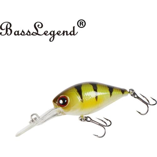 BassLegend Fishing Wobbler Floating Crankbait Diving Chubby Bass Pike Lure 38mm 4.5g