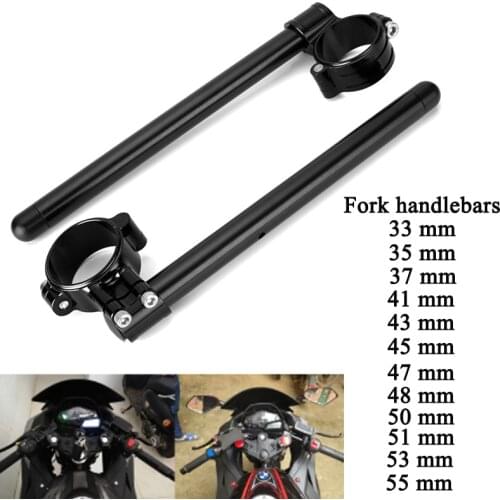 33 35 37 41 43 45 47 48 50 51mm 53mm 55 mm Motorcycle Handlebar Clip On Ons Fork handle bars 22MM 7/8" for yamaha bmw kawasaki
