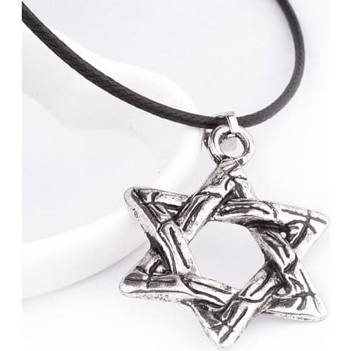 European and American vintage jewelry with Star Of David Six-pointed Star of David Solomon Seal Logo Fashion Necklace for women