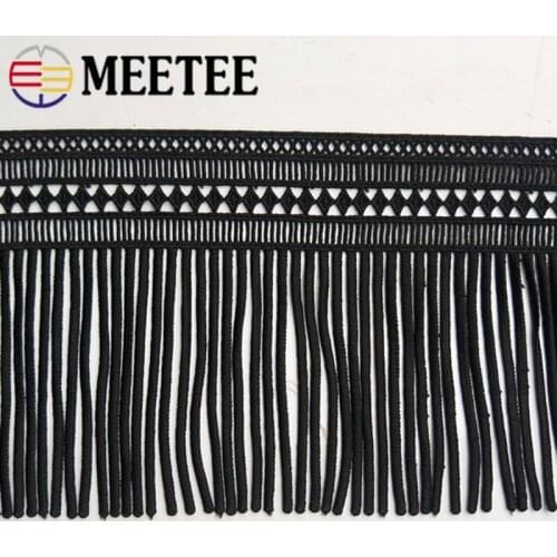 1Meter Meetee Milk Fiber Tassel Fringe Trim African Lace Fabric for DIY Handmade Garment Dress Hem Decoration Sewing Accessories