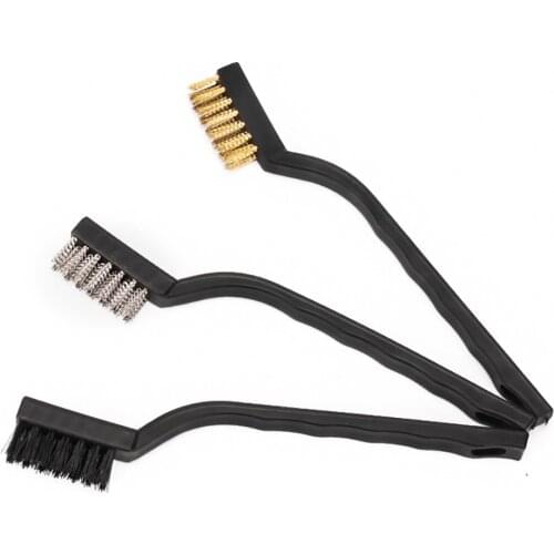 Mini 3 Pcs 7 Inch Car Interior Cleaning Brush Set Auto Detailing Brush