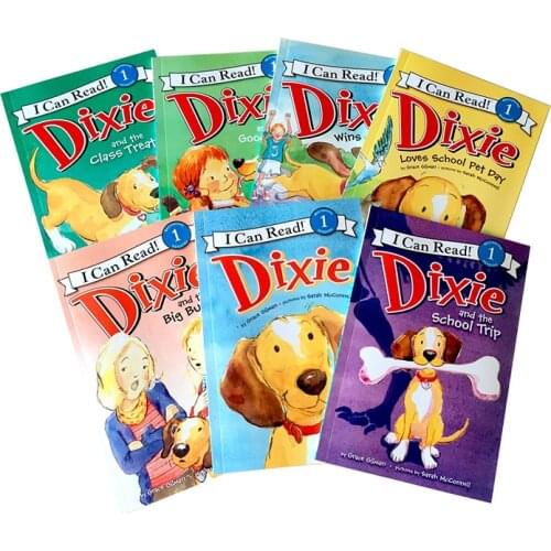 7 books/Set I Can Read Dixie dog Kids classical story books children Early Educaction English picture Stories reading Book