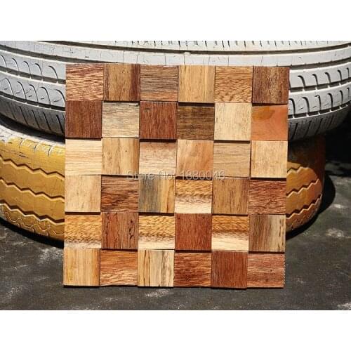 3D Wall Covering Panels Rosewood 3d wall panelling Wood mosaics tile backsplash deco bath kitchen home bar tile 1BOX 11pieces