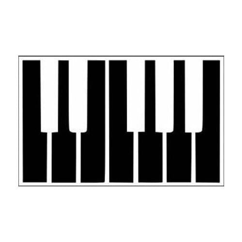 Black/Sliver Piano Keys Vinyl Decal Rear Windshield Door Waterproof Hot Selling Car Window Stickers S1002