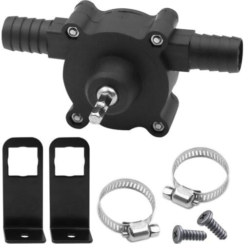 Electric Drill Pump Mini Hand Diesel Oil Fluid Water Liquid Transfer Pumps Self-Priming Pump Outdoors Home Tool