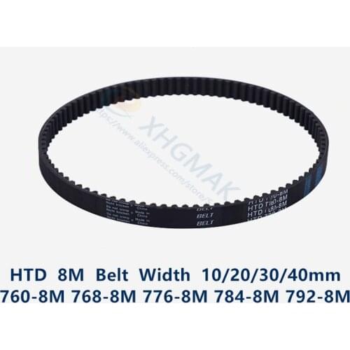 HTD 8M synchronous belt C=760/768/776/784/792 width 20/30/40mm Teeth 95 96 97 98 99 HTD8M Timing Belt 760-8M 768-8 776-8M 792-8M