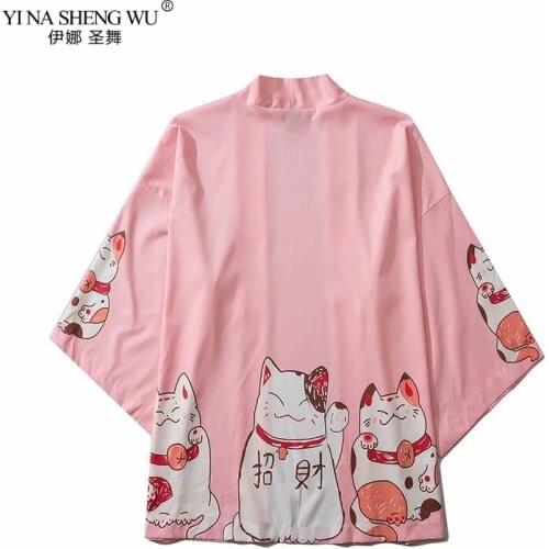 Japanese Kimono Men Cardigan Casual Shirt Blouse Yukata Men Women Haori Obi Clothes Samurai Clothing Asia Male kimono Cardigan