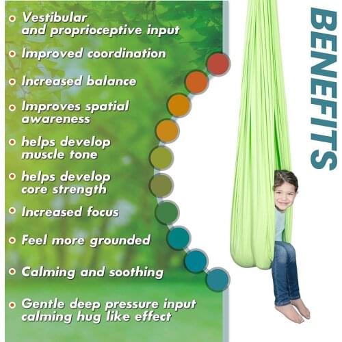 Indoor Swing Indoor Sensory Swing Great And Sensory Processing Disorder Hammock Swing Calming Effect For Kids