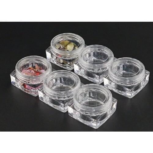 3 Pieces Clear Storage Container Bead Pin Pill Nail Art Cases Mini Organizer