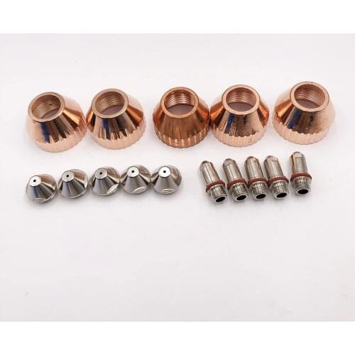 15pcs a set water cooled plasma cutting torch consumables for FY-A160 FY-A200 FY-A200H FY-200 FY-A200C LGK-200 200A