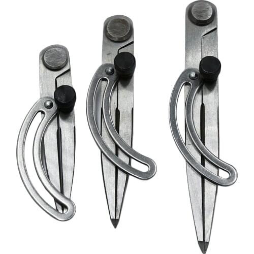 New Scriber DIY Creaser Stitch Measuring Spacing Compass Adjustable Leather Craft Rotating Tool Leather Marking Tools