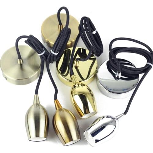 Plug-in Simple Top Hanging Pendant Light Industrial Exposed Bulb Design Swag Lighting for Apartments Dorms Bedroom