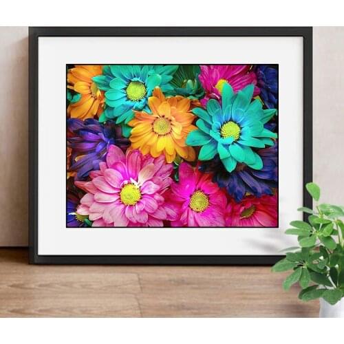 Full Square Cross Stitch Flower 5D DIY Diamond Painting Diamond Embroidery Full Display Rhinestone Mosaic Home Decor Gift