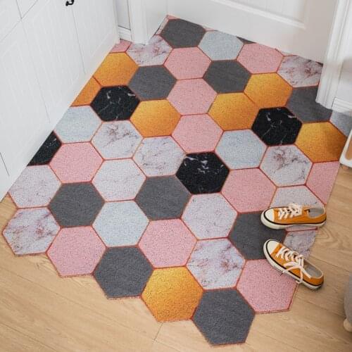 PVC Anti-slip Doormat Nordic Home Mats Silk Loops Sand Scraping Mats Entrance Door Non-Slip Entrance Door Custom Carpet Kitchen