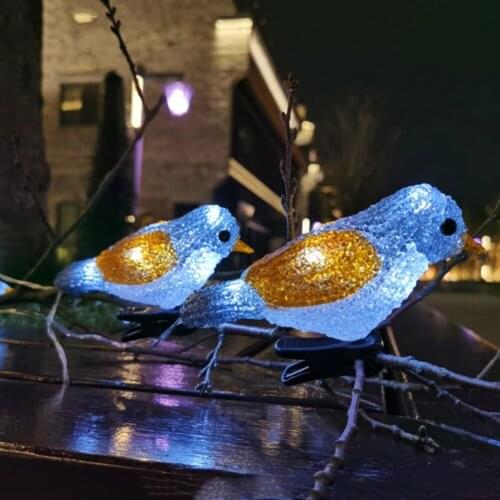 LED Solar Bird String Lights Fairy Garland Street Landscape Lamps Animal Shape Lighting String Tree Decoration For Garden Yard