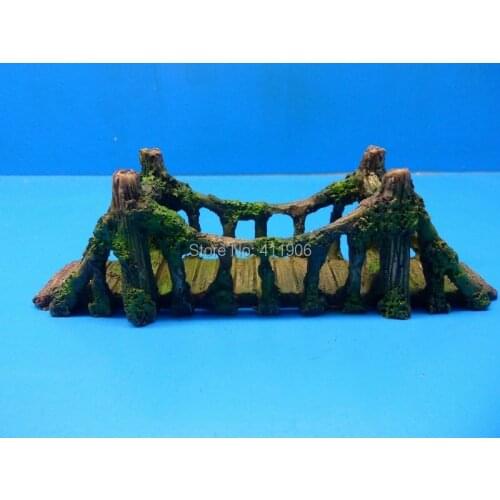Fish tank aquarium decoration Mini Bridge Resin Art Ornament L17cm*W5cm*H5cm free shipping