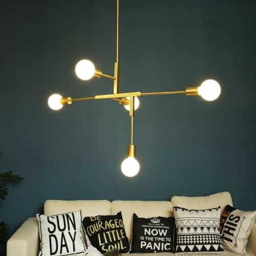 Vintage Loft Retro Sputnik Chandelier Kitchen Bar Dining Room Bedroom Decor Iron Pipe Pendant Lamp Rose Gold Sputnik Lights