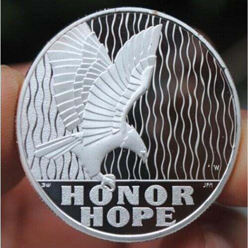 5 pcs The 2001 - 2011 911 always rembemer honor hope badge silver plated badge 40 mm souvenir collectible decoration coin