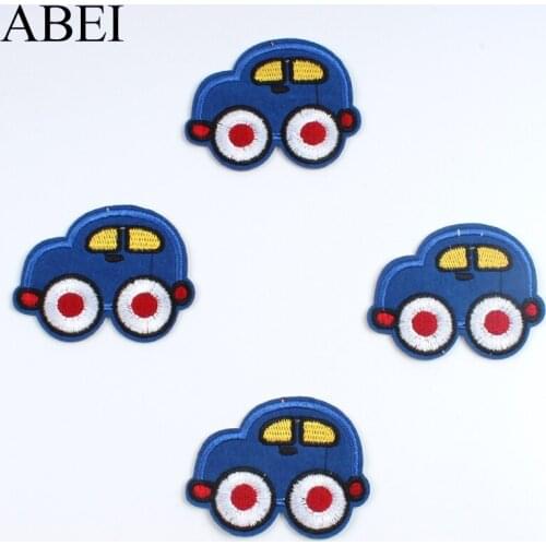 10pcs Embroidered Cartoon Car Patches Iron On Stickers DIY Jeans Coats Backpack Shoes Appliques Sewing Suits Apparel Badge