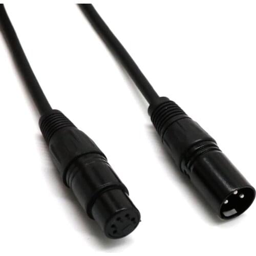 5-Pin Female to 3-Pin Male XLR Turnaround DMX Adapter Balanced Cable Controller Wire